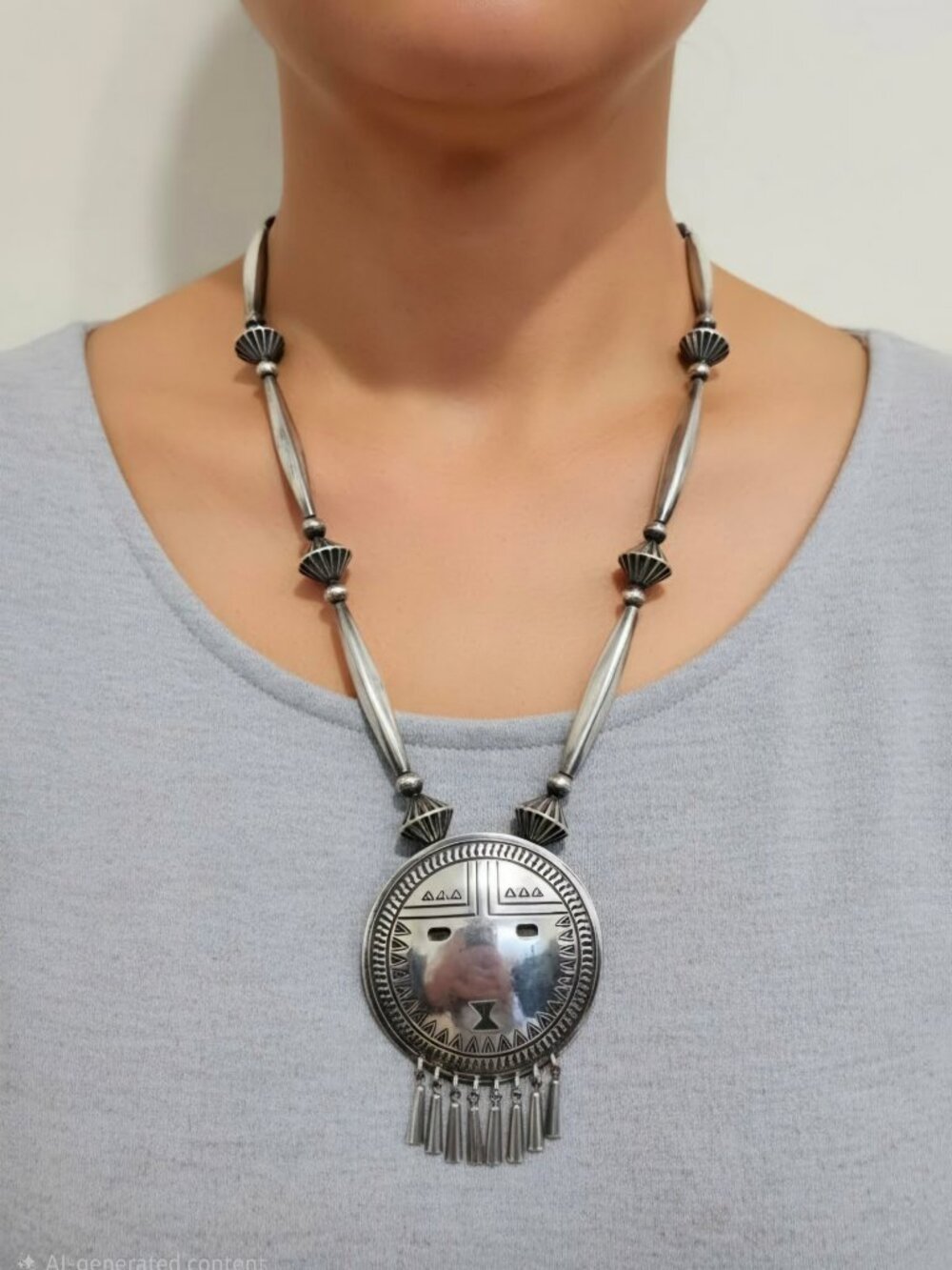 Hopi Sunface Necklace and Earrings set